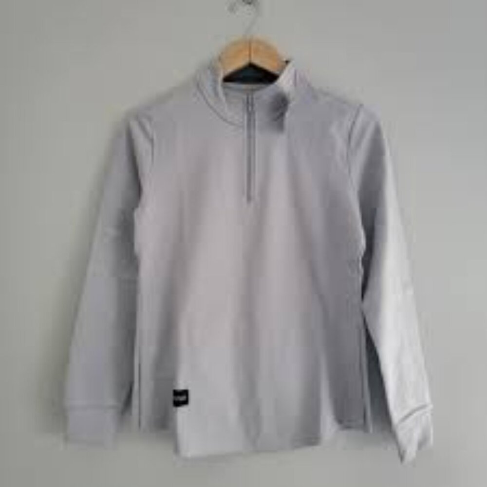 Sunrun Sweatshirt Womens Gray Pullover Magnetic Sides Fabric‎ Of League Size Med